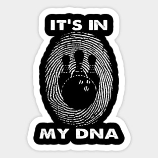 It's In My DNA Bowling Bowler Player Fingerprint Fans Sticker